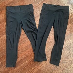 2 Pairs Fabletics Oasis Pureluxe 7/8 Pocket Leggings